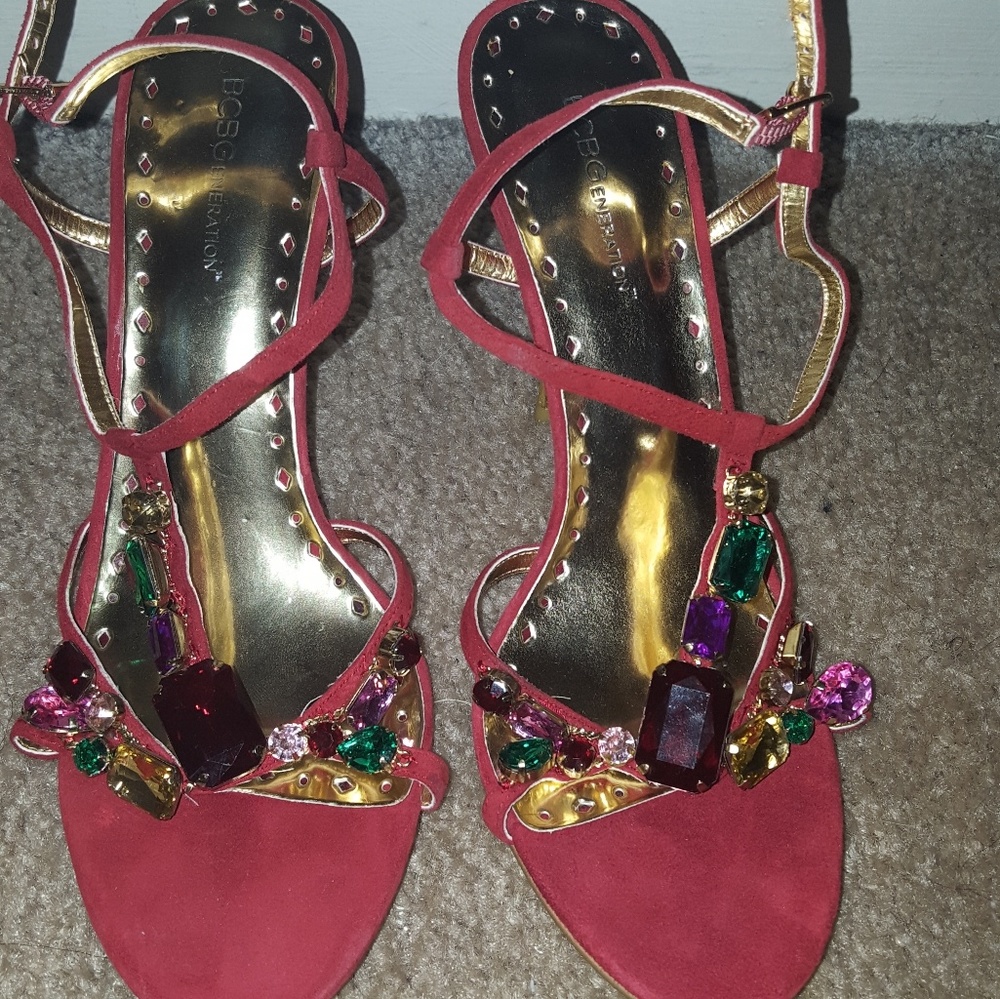 BCBGeneration Red Jewel Heels